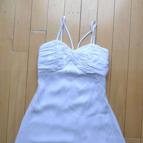 Elegant Galina White A-Line Spaghetti Strap Wedding Dress Size 2 - Picture 2 of 5